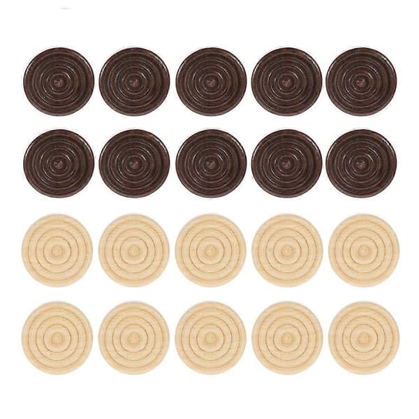 96 stk. Universal Rund Backgammon Skak Skakbrikker Træ Backgammon Skakbrikker