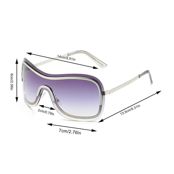 Solbriller Shades Oversized Solbriller For Kvinner Bærbare Wrap Around Shield Solbriller Sykling Kjøring Fiske Solbriller For Style 2