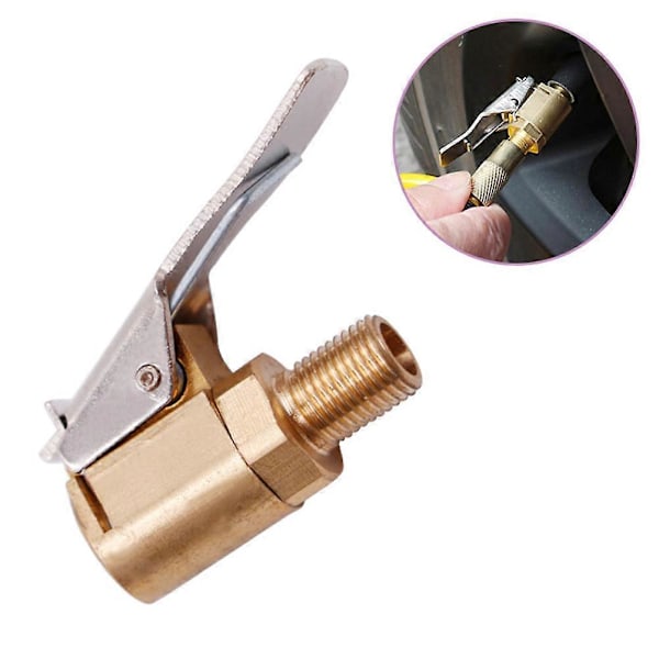4 stk. luftpatron til dæk, automatisk pumpegevinddyseadapter 8 mm dækventil, automatisk pumpe, hurtig konverteringshovedclipsdyser