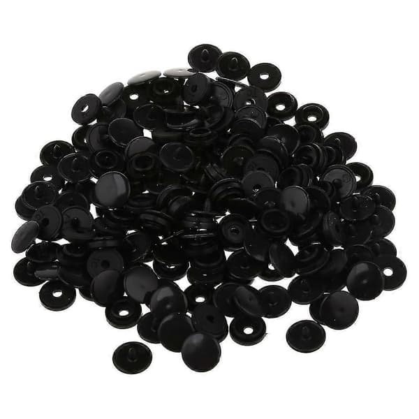 100 st T3-knappar Tryckknappar Scrapbooking Syknappar Svart + Vit 2-pack