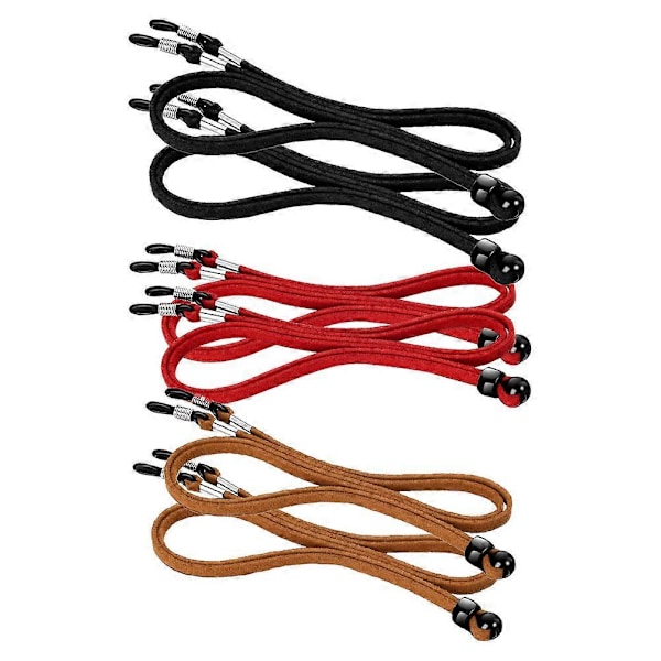 6 stk. Briller Anti-Mist Stropp Justerbar Brillebriller Lanyard Holder