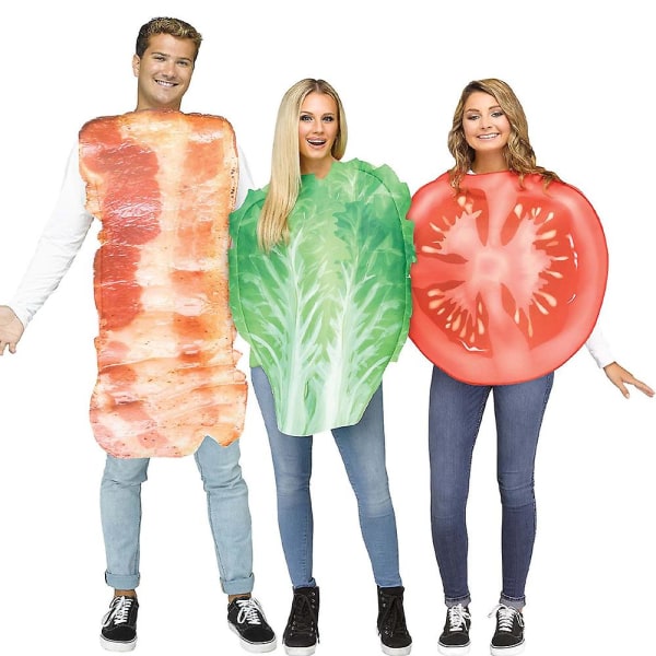 Unisex Blt Group Vuxen Bacon Ägg Sallad Tomat Halloween Mat Kostym Tomato