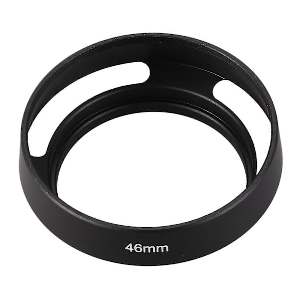 Svart 46mm Metall Motljusskydd För 25mm F1.4 35mm F1.6 50mm F1.8 Spegellös