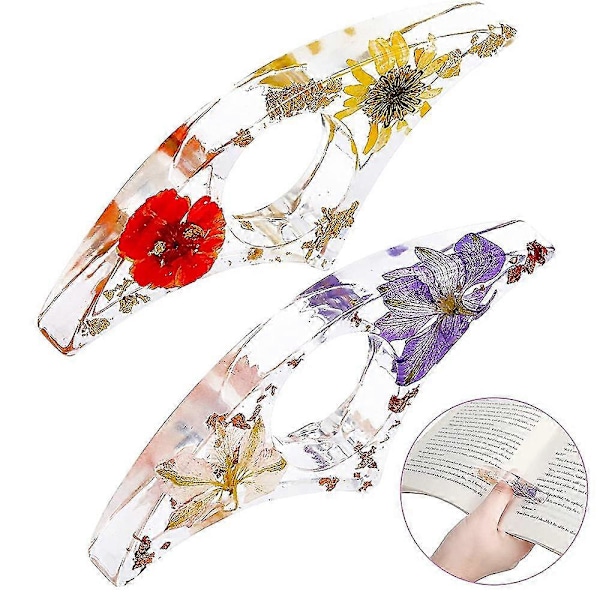 2 stk. Tørret Blomst Resin Tommelfinger H- Resin Hs W Oplukker S