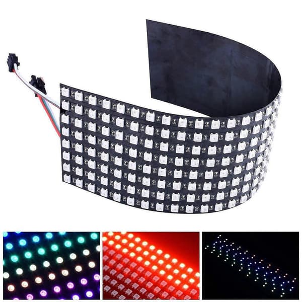 3 st 16x16 Sk6812 Ws2812b Adresserbar Flexibel LED Panel Pixelskärm Digital Pixelskärm DC5V