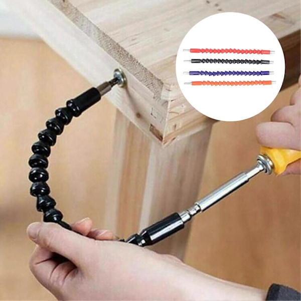 4 stk. Fleksible skaftforlengerbits 29,5 cm 1/4 tomme Bøyelig skrutrekker Myke skaft Fleksible borbitsforlengere for elektroniske driller