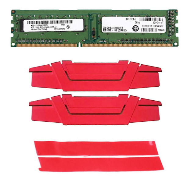 DDR3 4GB 1600MHz RAM+kylväst Minne RAM PC3 12800 1.5V Stationär PC Minne 240pins För Intel
