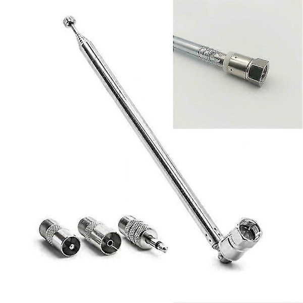 Bose Wave F -tyypin radioantennille FM teleskooppiantenni 3,5 mm adapteriliittimellä hopea 4 kpl