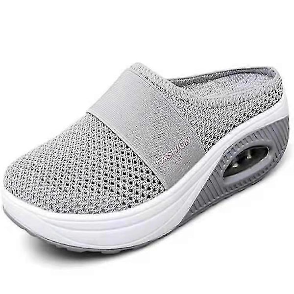 2023-Luftpude Slip-on Vandresko Ortopædiske Diabetiske Skridsikre Vandresko grey EU37