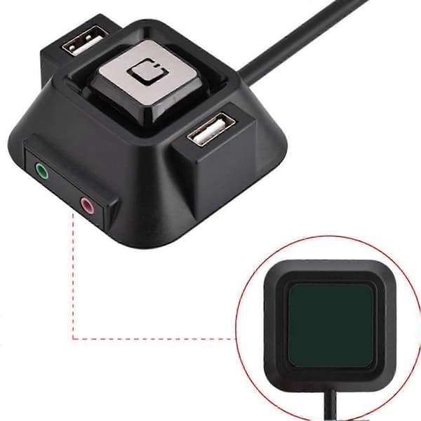 1,2 m Desktop PC Switch Knap Praktisk Slidstærk ABS Computer Reset Switch Block Extender til Kontor