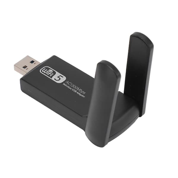 USB3.0 WiFi Adapter 2.4GHz 5GHz Dual 5Dbi Antenne WiFi Dual Band Netværksadapter til Windows 11 10 til OS X til Linux
