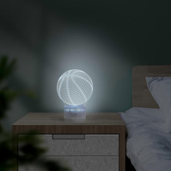 1 Sæt Basketball Formet Sengelampe LED Bordlampe uden Tør Batteri