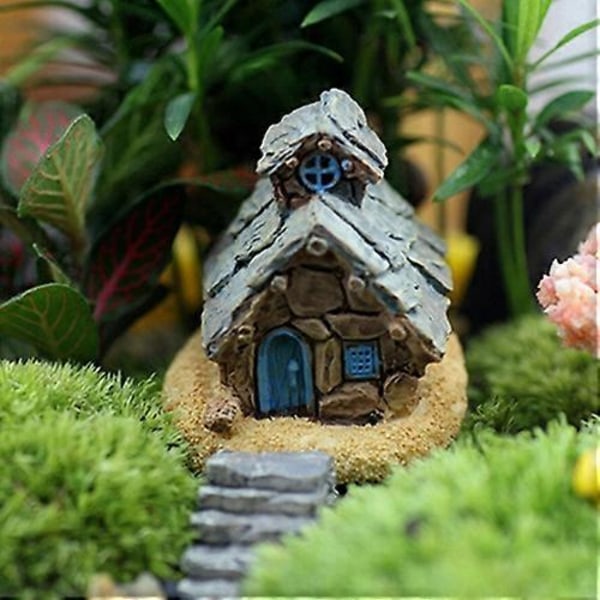 Mini Sten Hus Dekoration Eventyrhave Miniature Håndværk Mikro Landskabsdekorationer