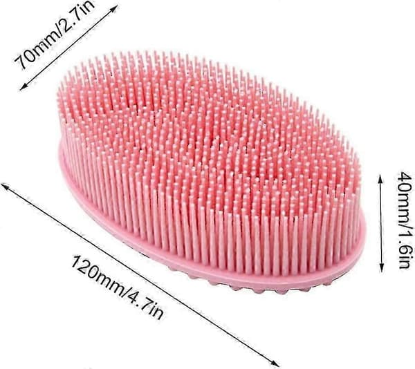 2-pack Exfolierande Kroppsborste, Exfolierande Kroppsborste i Silikon, Mjuka Borst, Rosa