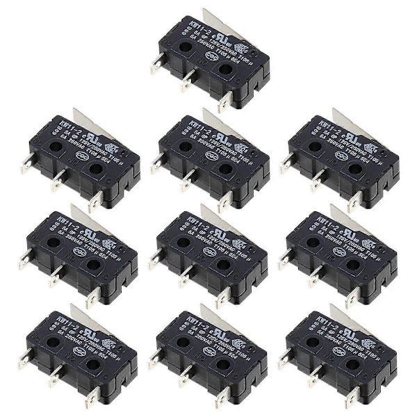 10st 10A Medium Mikrobrytare Mikrogränslägesbrytare med Hög Ström (Svart)