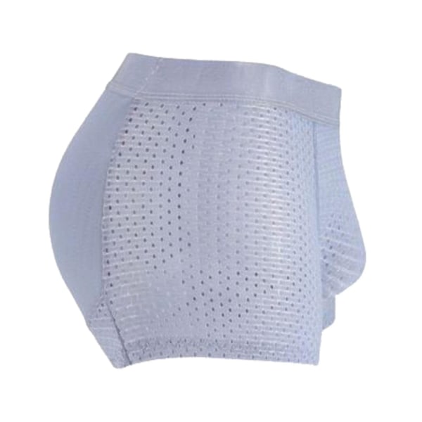 Nylon Ice Silk Pustende Herreundertøy, menn Hip Bottock Lifter Shape Truser Polstret Bokser Hofte Rumpe Løfte Undertøy Llight Blue L