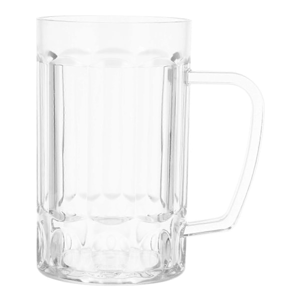 540ml Transparent ølkrus med håndtak, anti-fall håndgrep kopp, vinkopp, vannkopp