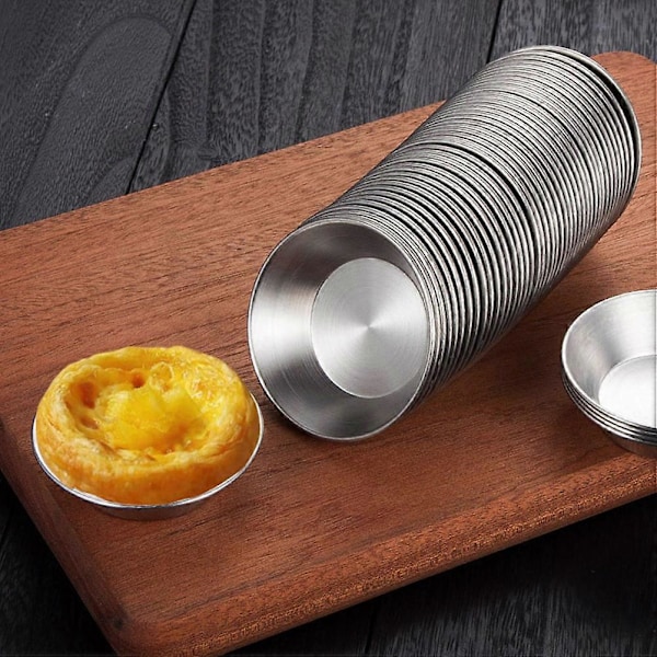 6 stk. Eggterteform i aluminiumslegering, Premium Eggterteform, Glatt Eggterteform