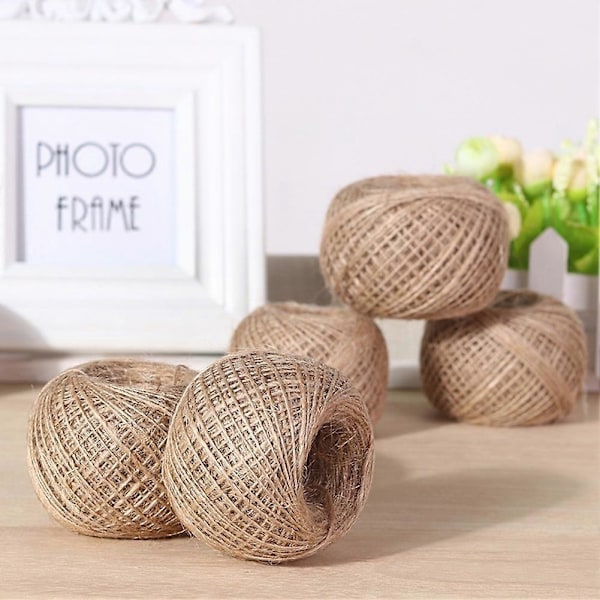 100m Jute Snöre Naturlig Sisal Rep Hantverkssnöre Sladd Bröllopsfest Dekoration
