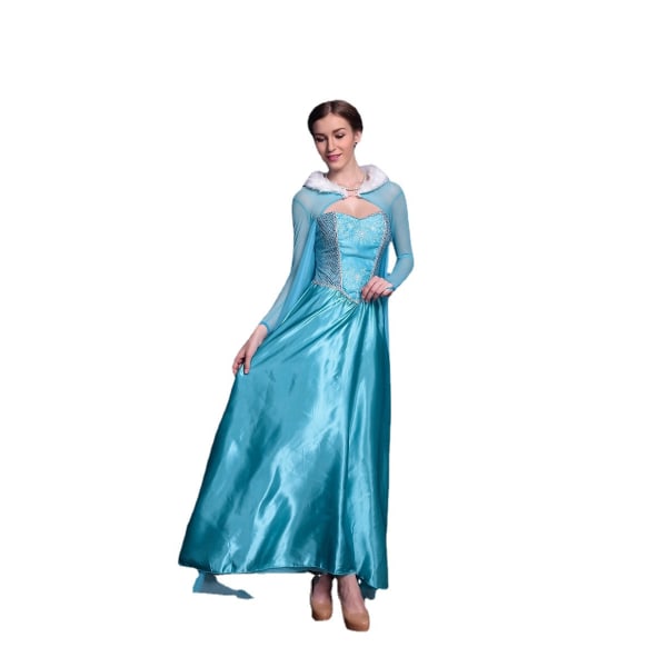 Halloween prinsessklänning vuxen kostym Frozen Elsa prinsessklänning cosplay S
