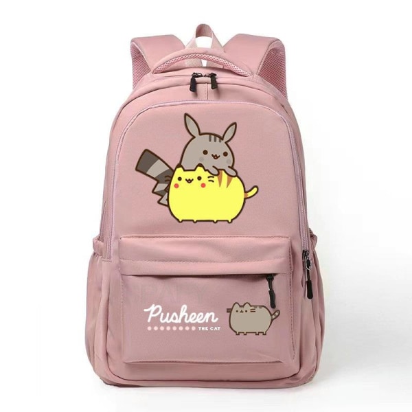 Kawaii Tjock Katt Ryggsäck Mode Canvas Ryggsäck för Kvinnor style 15