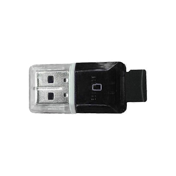 USB 2.0 Kortlæser Transparent Type-c Interface Plastik Bærbar TF Kortlæser til Laptop