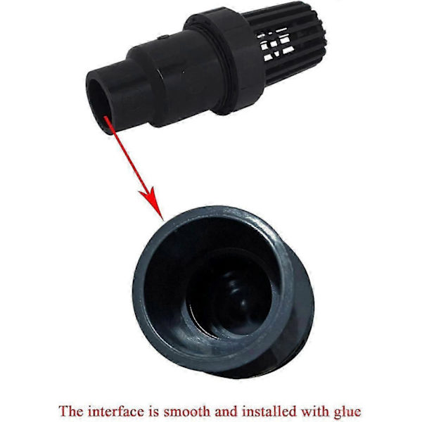 Fotventil backventil med kulsug 25 32 40 mm backventil silventil backventil pvc poolpump (innerdiameter 40mm)
