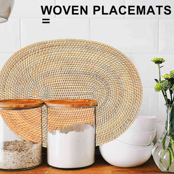 2 kpl soikea tabletti, kudottu, teetarvikkeet, sopii ruokailuun R