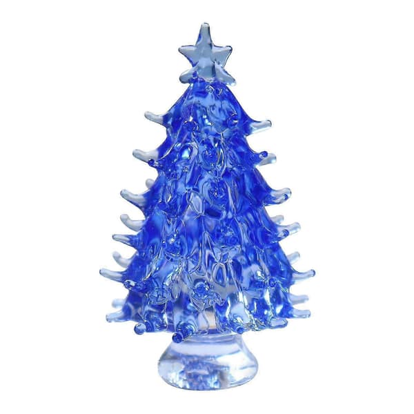 Julgransfigur i kristall, bordsdekoration, julklapp Blue