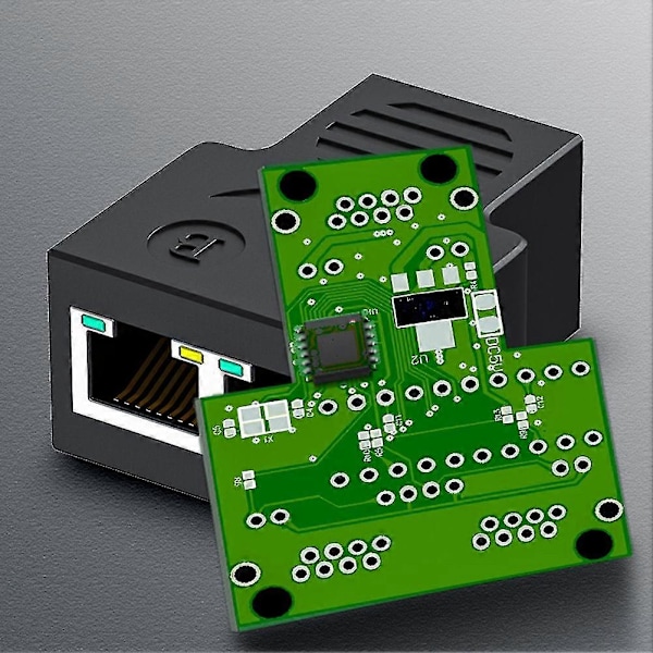 Etet Splitter 1 Til 2 Rj45 Adapter Internett Samtidig, USB Til Dobbel-Fe Rj45 Po