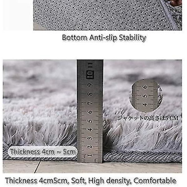 Tflycqsoft Modern Shaggy Matta 4x6.6 för Sovrum Vardagsrum Sovsal Barnrum Hem Dekorativ, Halksäker Plysch Fluffig Päls Area Mattor Bekväm Sjuksköterska