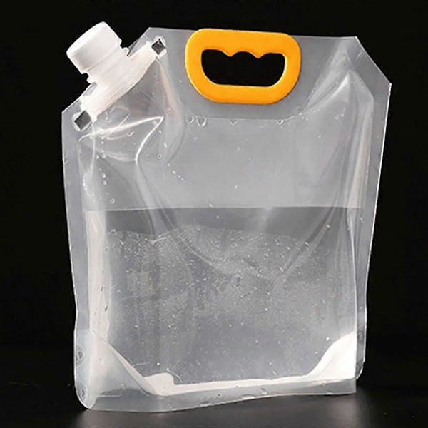 5l Dricksvatten Transparent Vattenpåse Vikbar Utomhus Sport Camping Vandring Matlagning Juice Hink