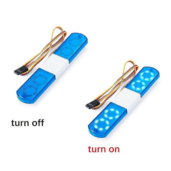 6 Tilaa Rc Poliisin Varoitusvalo Led-valo 1/8 1/10 Axial Scx10 Traxxas Rc Auton Osille, 1