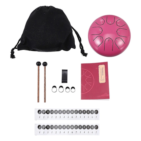 1 Set Ethereal Drum Lotus Style Stål Tongue Drum Disc Drum Intressant Instrument