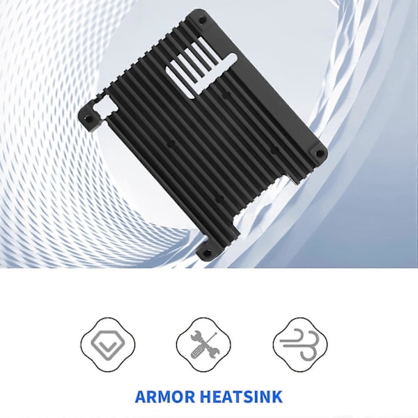Til Raspberry Pi 4b 11mm Indbygget Køleplade/radiator P165-b Til Raspberry Pi 4 Model B & Pi 4 Expans