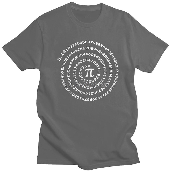 Unik Pi-nummer present för män för Pi Day T-shirt Kortärmad bomullströja Sommar Math Algebra Lärarpresent Matematik T-shirt Gray M