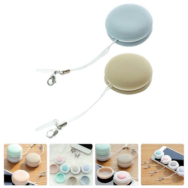 2 st Glasögonrengörare Macaron Form Elektronisk Torkduk Telefon Glasögon Rengöringsduk