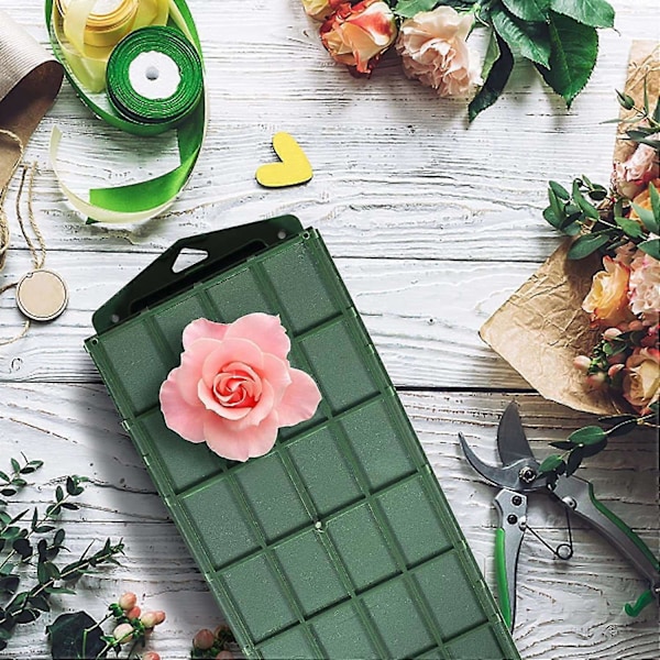 2 st Blomsterskumbur, Torra och Våta Rektangulära Blomsterburs Hållare för Färska Blommor, Bröllop, Hem A