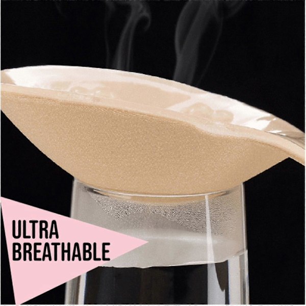 Kvinners Selvklebende BH Stroppeløs Ryggløs BH Usynlig Push Up BH Beige B