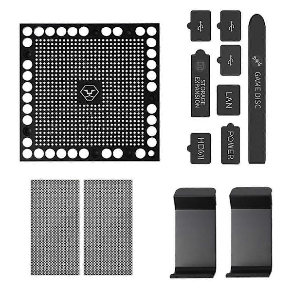 Støvtett Dekselsett med Kontrollerholder Enkel Installering Mesh Filterdeksler Kompatibel Xbox Series X Konsoll