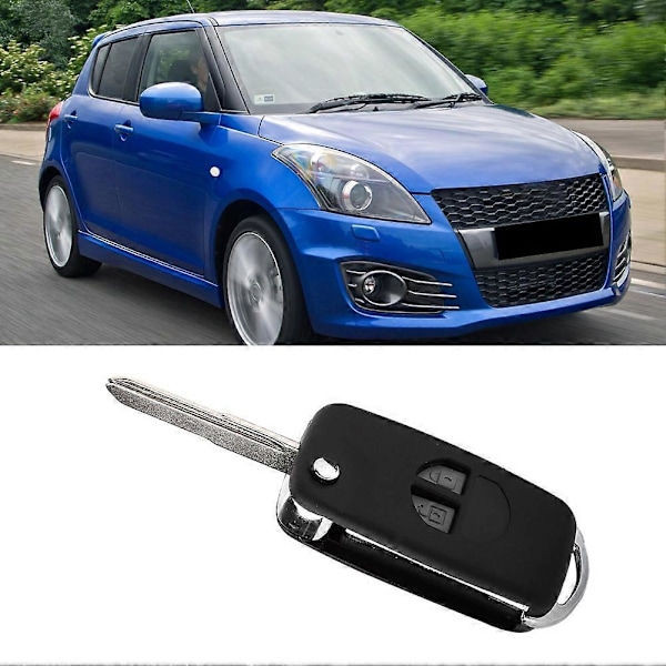 2-knapps bilnyckel fjärrkontroll flippfodral nyckelbladsskyddskal passar SUZUKI SWIFT GRAND VITARA ALTO
