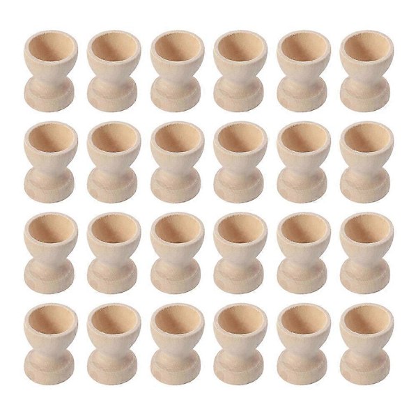 24 stk. Eggestativ i tre Eggekopper Egg Oppbevaringsstativ Påskeeggekopper til hjemmet