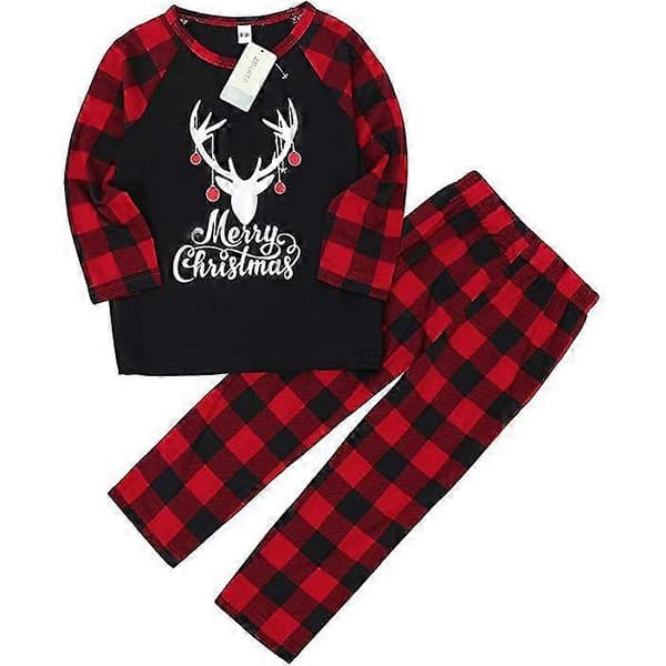 Jul Familj Pyjamas Matchande Set, Älg Julpyjamas Kid 3T