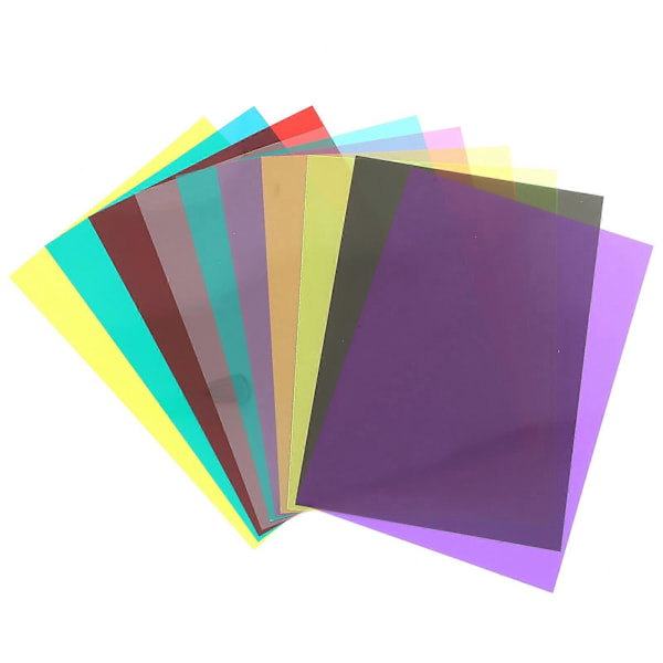 10 stk. transparente lysgelfilterark Lysdiffuserark PVC Fotobelysningsfiltre