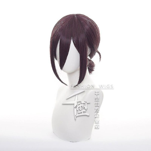 Chainsaw Man Reze Mörklila Peruk Cosplay Kostym Värmebeständig