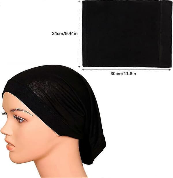 Dame Hovedtørklæde Elastisk Svedabsorberende Bomulds Underscarf Hijab Tube Hue