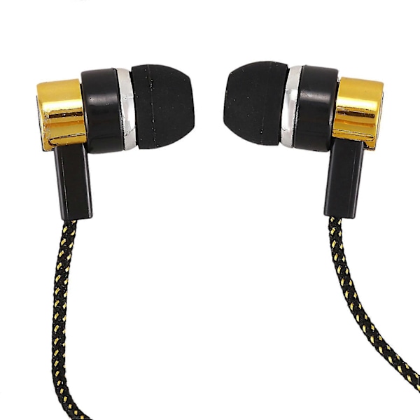2 stk. 1,1 m Reflekterende Fiberdukledning Støyisolerende Stereo In-ear Øretelefoner Hodetelefoner Gull