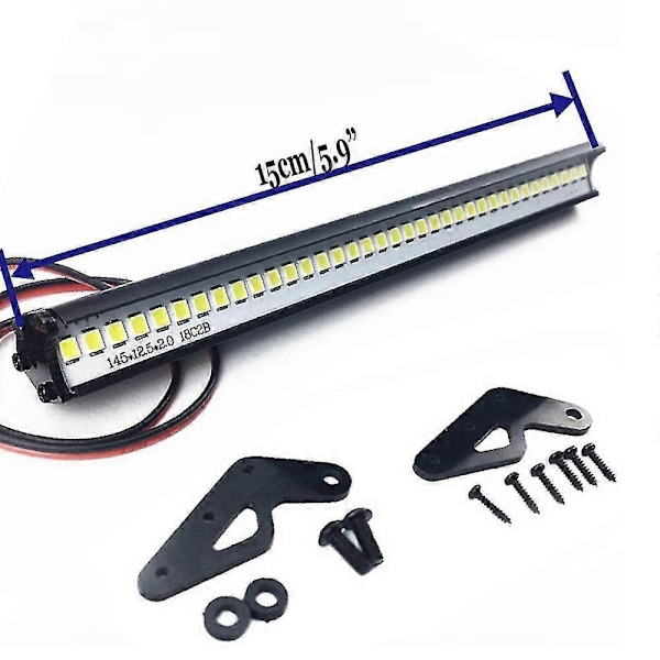Super 36 Led 150mm Lys Bar Taklampe Lys For 1/10 Rc Crawler Bil Axial Scx10 90046 Wrangler Bo