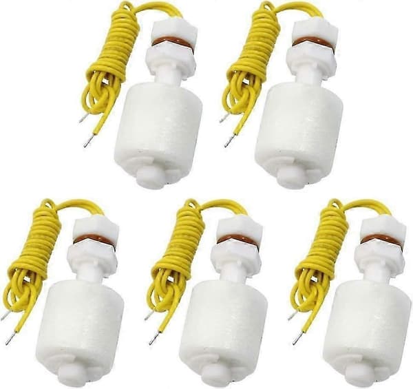 5 st Flytande nivåsensor DC100V Akvarium Vattenflottörbrytare, PP-plast, 52mm