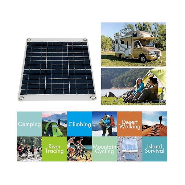 20 W aurinkopaneelisarja 12 V lataus 60 A aurinkosähkölevyllä matkailuautolle, autolle, jahdille